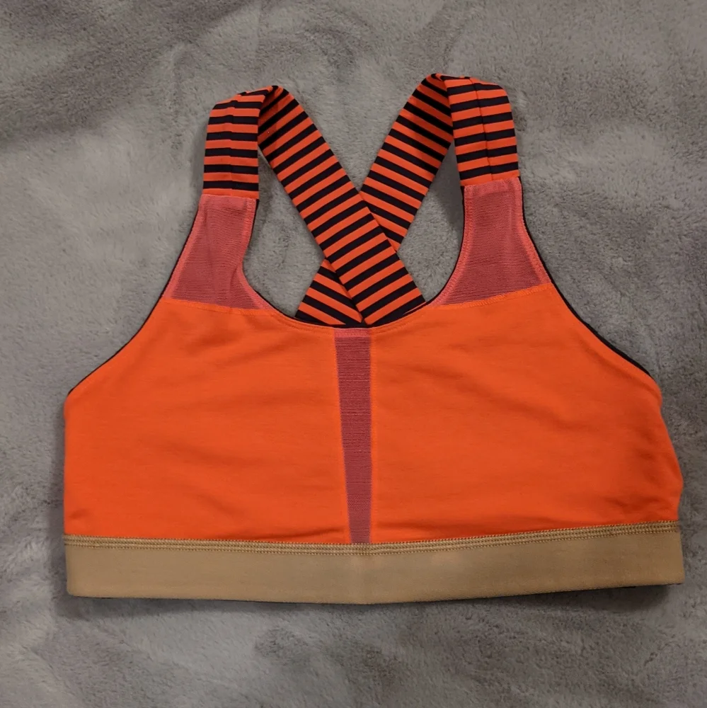 Lululemon All Sport Bra Inkwell Navy and Orange - Picture 11 of 12